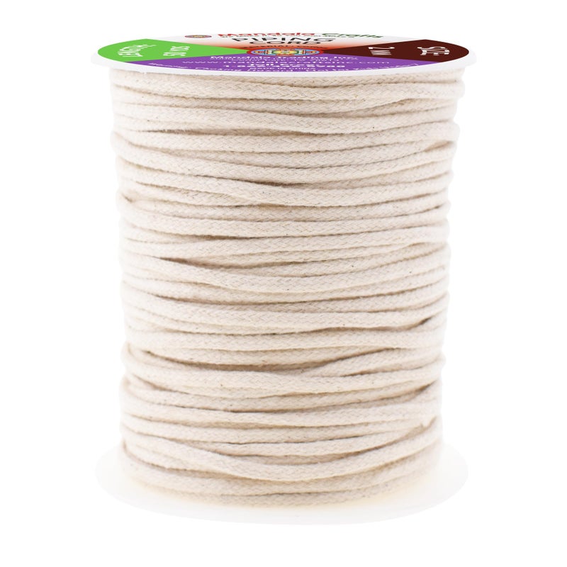 Mandala Crafts Natural Soft Replacement Drawstring Cords for Sweatpants Bags - Piping Cord for Sewing Upholstery - 50 Yds 2mm Cotton Cording Macrame Rope Corset Strings - Image 1